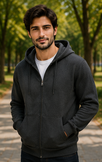 Men | Cotton Elite™ Sustainable Zipper Hoodie | Regular Fit