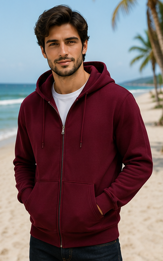 Men | Cotton Elite™ Sustainable Zipper Hoodie | Regular Fit