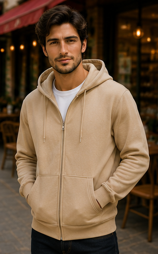 Men | Cotton Elite™ Sustainable Zipper Hoodie | Regular Fit