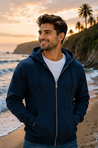 Men |  Cotton Premium™ Sustainable Zipper Hoodie | Regular Fit