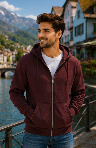 Men |  Cotton Premium™ Sustainable Zipper Hoodie | Regular Fit