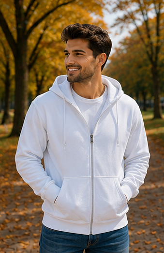 Men |  Cotton Premium™ Sustainable Zipper Hoodie | Regular Fit