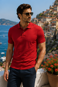 Men | Cotton Elite™ Polo T-Shirt | Jacquard Collar | Yarn Dyed