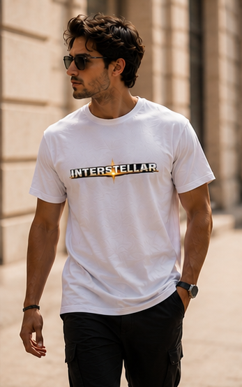 Men | Printed Interstellar | Pima Cotton Signature™ Crew Neck T-Shirt | Regular Fit
