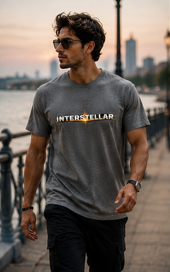 Men | Printed Interstellar | Pima Cotton Signature™ Crew Neck T-Shirt | Regular Fit