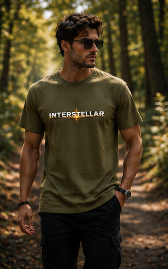 Men | Printed Interstellar | Pima Cotton Signature™ Crew Neck T-Shirt | Regular Fit