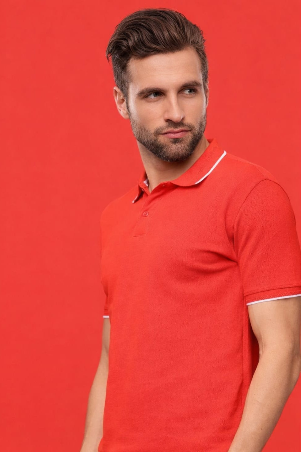 Collar Cotton Polo T-Shirt | 260 GSM | Bio Wash | Jacquard Collar & Cuffs | Long-Lasting Color
