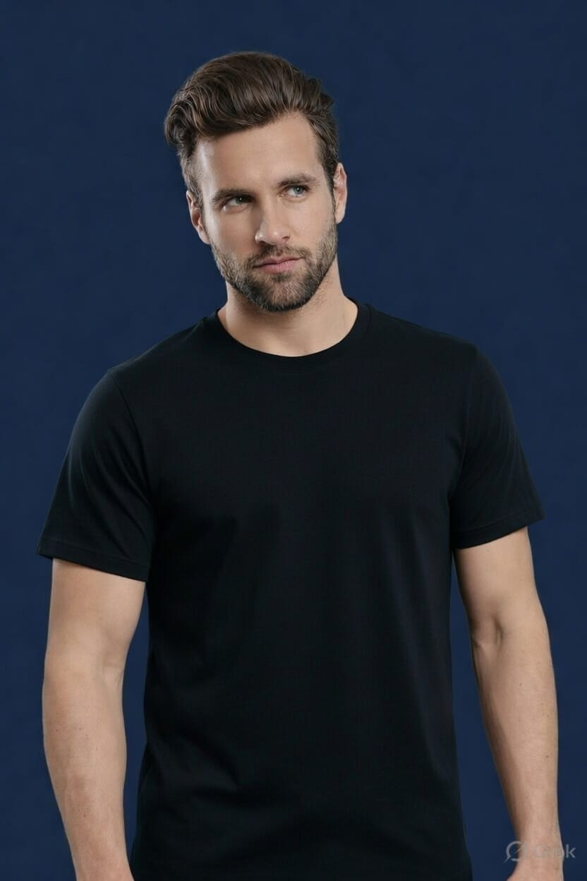 Alienswears Cotton Crew Neck T-Shirt | 185 GSM | Bio Wash | Soft Comfort Fit | Long-Lasting Color