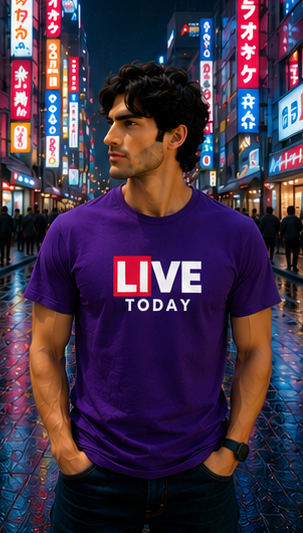 Men | Printed Live Today | Pima Cotton Signature™ Crew Neck T-Shirt | Regular Fit