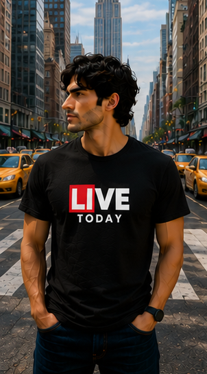 Men | Printed Live Today | Pima Cotton Signature™ Crew Neck T-Shirt | Regular Fit