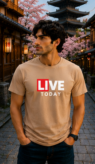 Men | Printed Live Today | Pima Cotton Signature™ Crew Neck T-Shirt | Regular Fit