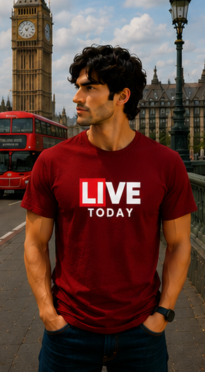 Men | Printed Live Today | Pima Cotton Signature™ Crew Neck T-Shirt | Regular Fit