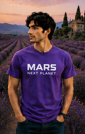 Men | Printed Mars Next Planet | Pima Cotton Signature™ Crew Neck T-Shirt | Regular Fit
