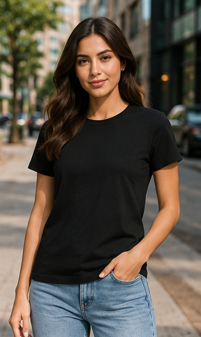 Women | Cotton Beyond Essential™ Round Neck T-Shirt | Ultra Soft | Regular Fit