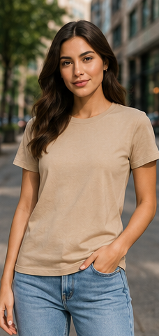 Women | Cotton Beyond Essential™ Round Neck T-Shirt | Ultra Soft | Regular Fit