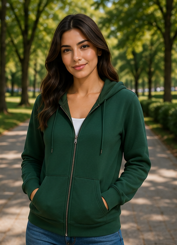 Women | Cotton Elite™ Sustainable Zipper Hoodie | Regular Fit