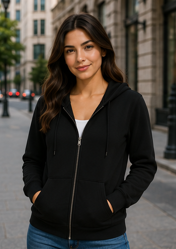 Women | Cotton Elite™ Sustainable Zipper Hoodie | Regular Fit