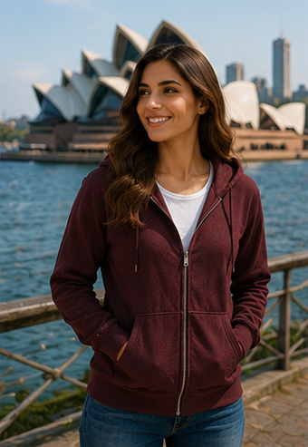 Womens Zipper Hoodie